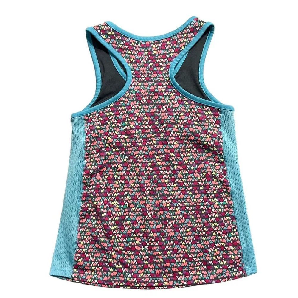 Old Navy Sz M (8) Colorful Hearts Active Racerback Tank